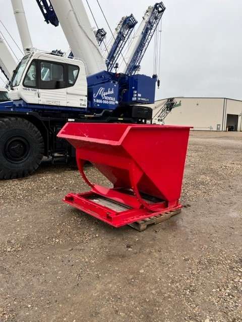Small forklift dumping bin